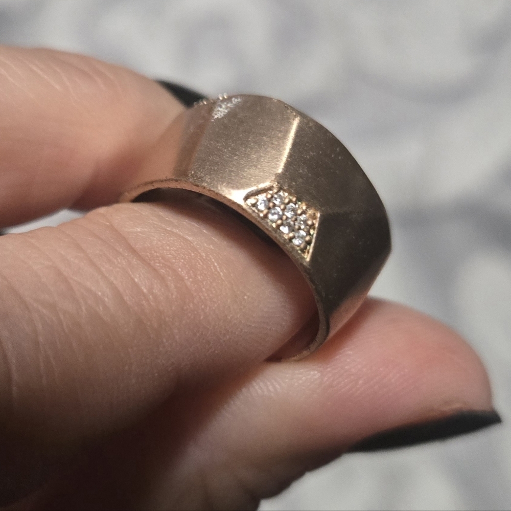Kendra Scott Rose Gold Ring with Crystal Accents